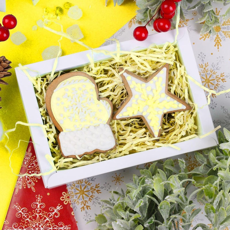 ZEBMOON 1 LB Light Yellow Crinkle Cut Paper Shred Filler Great for Gift Wrapping, Basket Filling, Birthday, Wedding, Halloween, Thanksgiving, Christmas Day, New Year Party Decorations Filling Supplies - Image 5